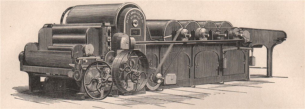 TEXTILE MANUFACTURE. Three-cylinder Opener, Beater, and Lap Machine 1898 print